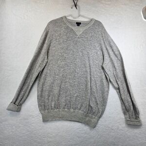 J Crew Neck Mens Large Fall Pullover Sweater Lightweight Timeless‎ Minimalist